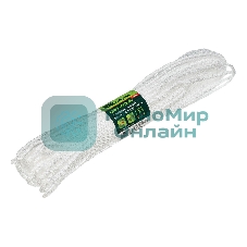 Шнур вязаный полипропиленовый Сибртех с сердечником, 3 мм, L20 м, 50-55 кгс, белый