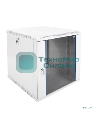 Шкаф телеком. настенный разборный 12U (600х650) дверь стекло,цвет черный (ШРН-Э-12.650-9005) (1коробка)