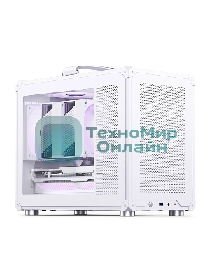 Компьютерный корпус без блока питания JONSBO C6 MAX Handle, Mini-Tower, TG, no fan, 1xUSB-A 3.0 + 1xUSB-C 3.1, mATX, mITX белый