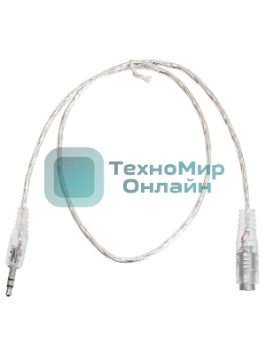 Кабель-удлинитель аудио Buro Jack/Plug 3.5мм (f) 1м. прозрачный