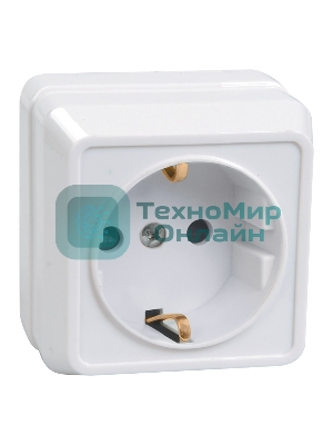 Розетка IEK ERO11-K01-16-DC РС20-3-ОБ 1местн. c з/к 16А откр.уст. ОКТАВА (белый)