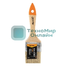 Кисть плоская Sparta 50 мм, натуральная щетина, деревянная рукоятка, для масляных красок, лаков