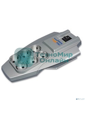 Сетевой фильтр Pilot X-Pro 7 м, 6 розеток, серый, коробка