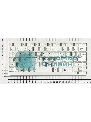Клавиатура для ноутбука Toshiba mini NB200 NB300 NB305 серебристая