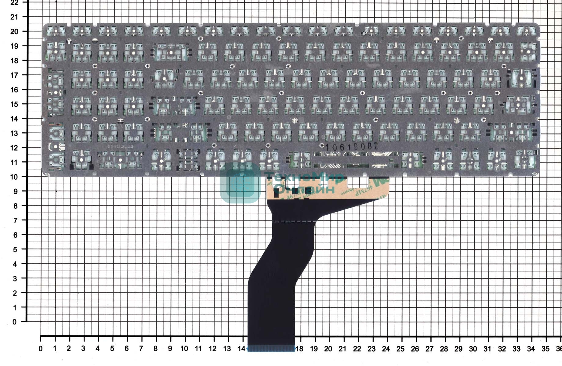 Клавиатура для ноутбука HP 15-BW 250 G6 черная с зеленой подсветкой