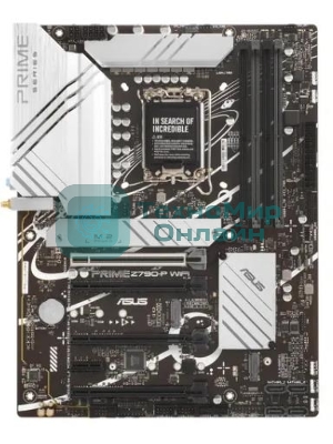 Материнская плата ASUS PRIME Z790-P WIFI, LGA 1700, Intel Z790, 4xDDR5, 4xSATA, 3xM.2 PCIe 4.0 x4, 1xPCIe 5.0 x16, 3xPCIe x4, 1xPCIe x1, 1xHDMI, 1xDP, 1xUSB-C 3.2 Gen 2, 1xUSB 3.2 Gen 2, 2xUSB 3.2 Gen 1, 4xUSB 2.0, 1x 2.5Gb LAN, 3x3.5 мм, 7.1, ATX