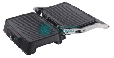 Гриль-пресс электрический Endever Grillmaster 220, серебристый/черный