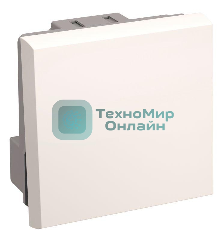 Выключатель одноклавишный (на 2 модуля) ПРАЙМЕР белый