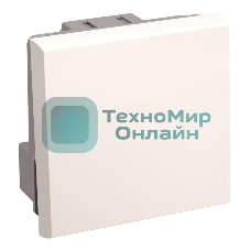 Выключатель одноклавишный (на 2 модуля) ПРАЙМЕР белый