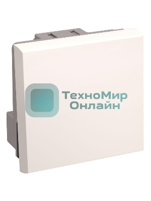 Выключатель одноклавишный (на 2 модуля) ПРАЙМЕР белый
