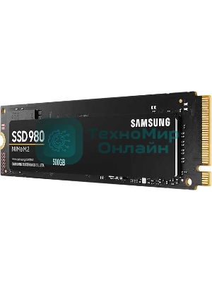 Накопитель SSD Samsung 980 MZ-V8V500BW, 500Gb, PCIe 3.0 x4, M.2 2280, NVMe, R/W 3100/2600