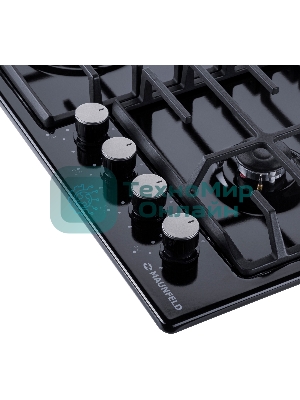 Газовая варочная панель Maunfeld EGHE.64.6CB/G, 4 конфорки, эмалированная сталь, черный