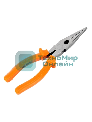 Длинногубцы Sparta Classic, 200 мм, прямые шлифованные, пластмассовые рукоятки