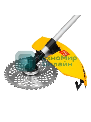 Триммер бензиновый Denzel DT-43E, 43 см3, неразъемная штанга, электростартер, состоит из 2 частей