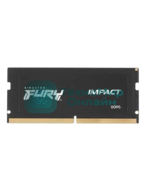 Оперативная память Kingston Fury Impact, DDR5, 16GB (1x16GB), 4800MHz, CL38, SO-DIMM