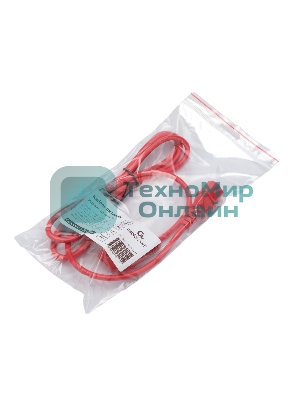 Кабель питания Cablexpert PC-186-VDE-R-1.8M, Schuko-C13, 3x0.75мм2, 10A, с заземлением, медь, 1.8м, красный, пакет