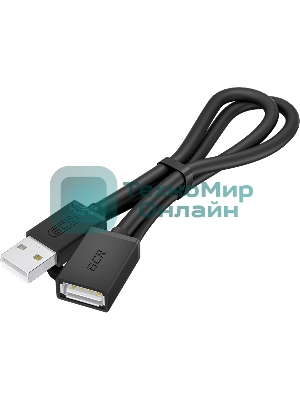 Удлинитель Greenconnect GCR-55069 1.0m USB 2.0 AM/AF, черный