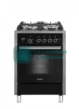 Плита газовая Gefest ПГ 6700-04 черный, конфорок 4 шт, духовка 52 л, 60 см x 85 см x 60 см