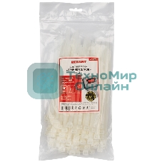 Хомут-стяжкa нейлоновая с тройным замком Rexant 200x7,5 мм, белая, упаковка 100 шт.