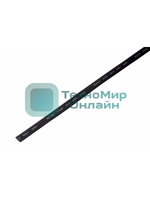 Трубка термоусадочная Rexant 7.0/3.5 1м черный