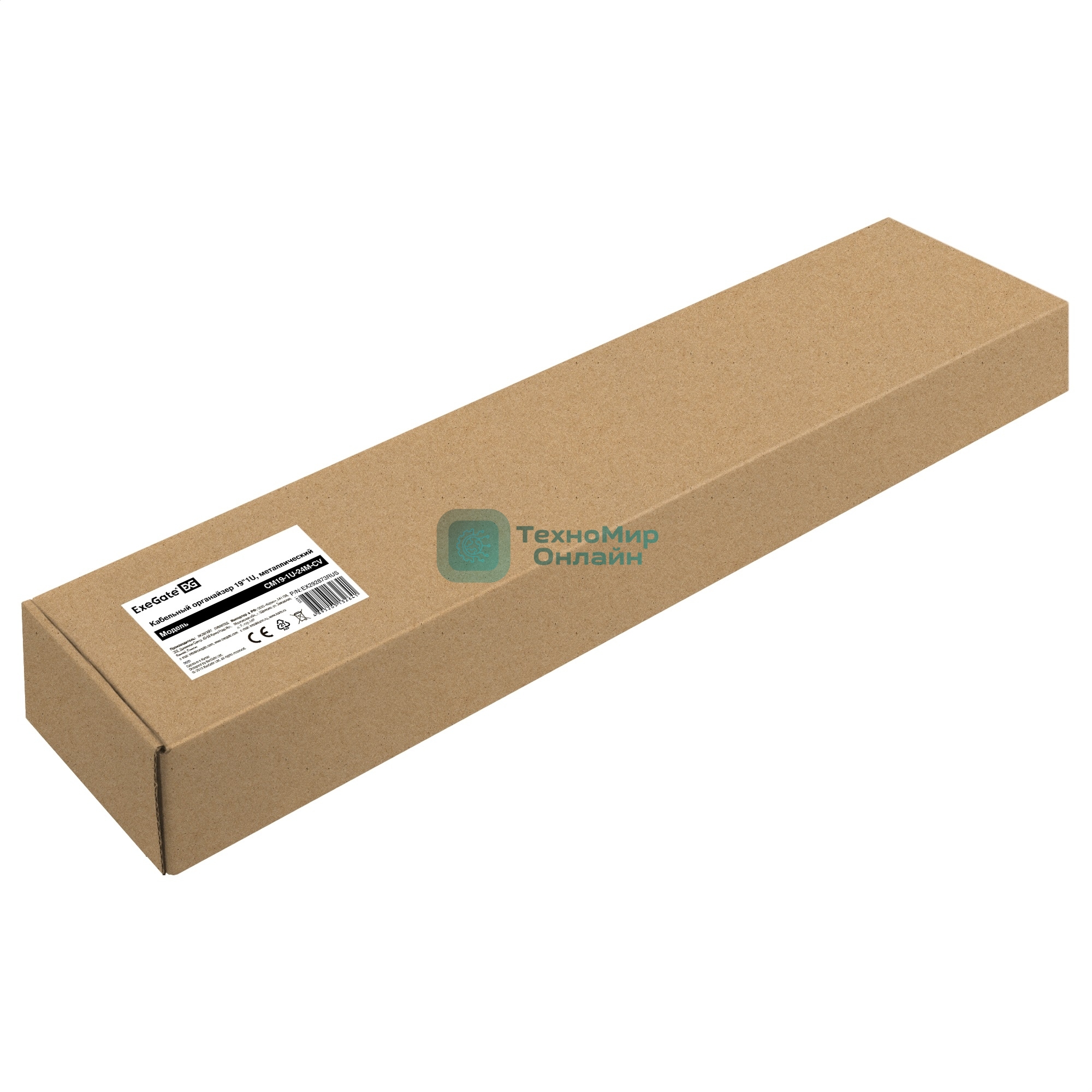 Кабельный органайзер ExeGate CM19-1U-24M-CV (горизонтальный 19