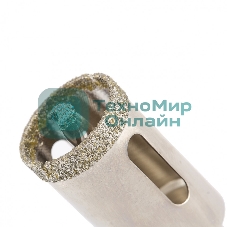 Сверло алмазное Matrix по керамограниту, 28 х 67 мм, 3-гранный хвостовик