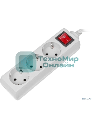 Сетевой фильтр Buro 300SL-5-G 5 м, 3 розетки, серый (пакет ПЭ)