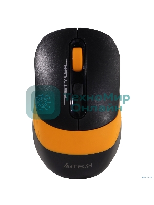 Мышь беспроводная A4Tech Fstyler FG10S черный/оранжевый, 2000 dpi, радиоканал, USB, кнопки - 4