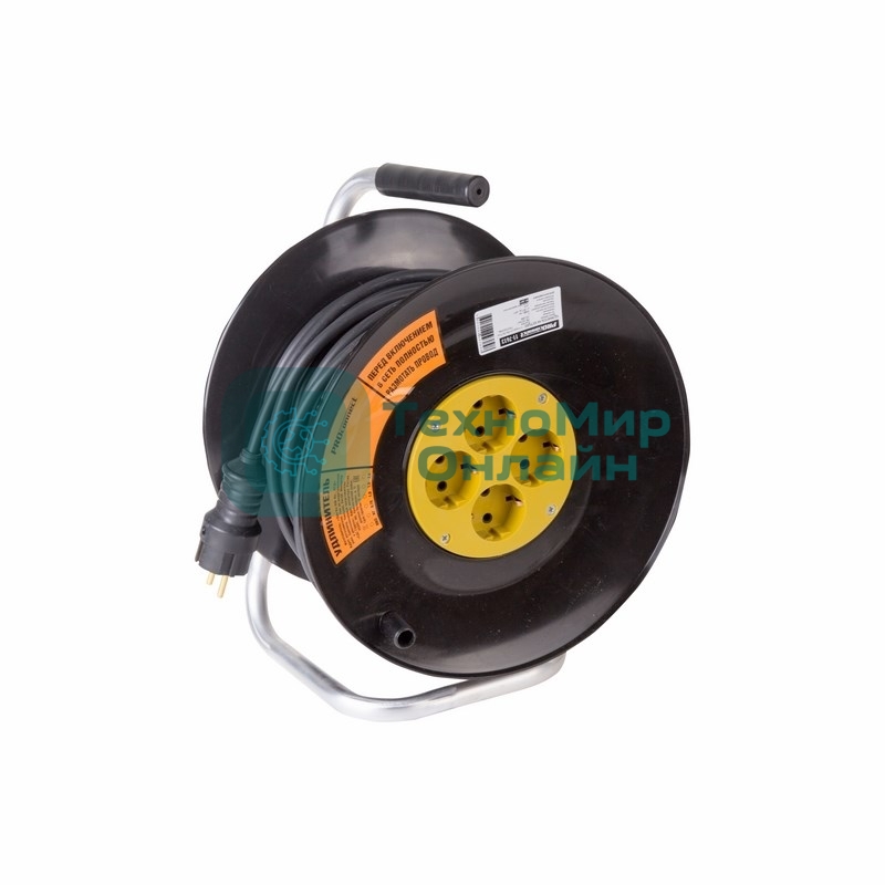 Удлинитель силовой PROconnect на катушке 4 гнезда с/з 30 м 3х2,5 мм² PROFESSIONAL