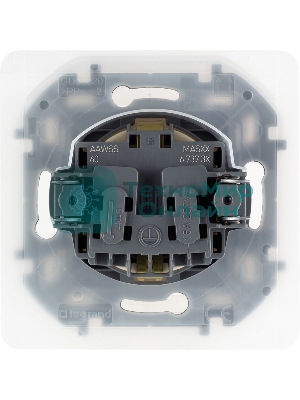 Розетка 2К+З IP44 с крышкой и шторками немецкий стандарт 16А 250 В слоновая кость