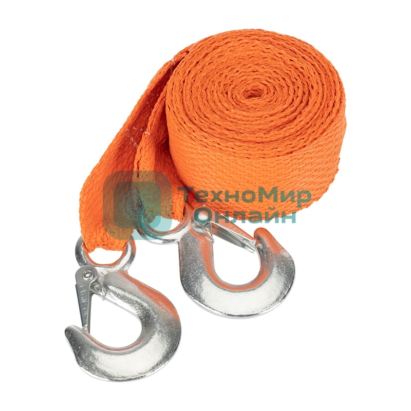 Трос буксировочный Rexant 2.5 т, 5 м, с двумя крюками, в чехле