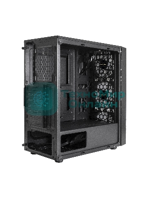 Компьютерный корпус Miditower ExeGate EVO-8243-NPX600 (ATX, БП 600NPX с вент 12 см, 2хUSB+1хUSB 3.0, черный, 3 вент. с RGb подсветкой, боковая панель - закаленное стекло)