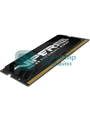 Оперативная память Patriot Steel Series, DDR4, 32GB (1x32 GB), 3200 MHz, CL22, радиатор, черный, SO-DIMM