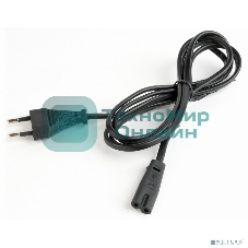 Кабель питания Cablexpert для ноутбуков, аудио/видео техники 1,8м, VDE, 2-pin, черный, пакет