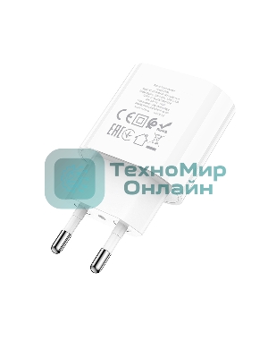 Сетевое зарядное устройство Hoco 20Вт, 3А, QC3.0/PD, 1хType-C, C94A, белый, коробка