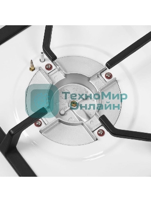 Газовая варочная панель Maunfeld EGHE.64.43CW/G, 4 конфорки, эмалированная сталь, белый