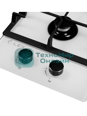 Газовая варочная панель LEX GVG 321 белый4000Вт 2 комфорки белый