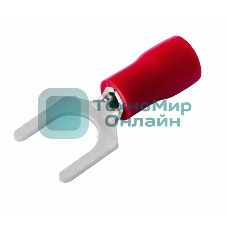 Наконечник вилочный изолированный Rexant 5.3 мм 0.5-1.5 мм² (НВи 1.5-5/НВи 1,25-5) красный