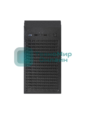 Компьютерный корпус Miditower ExeGate EVO-8243-NPX600 (ATX, БП 600NPX с вент 12 см, 2хUSB+1хUSB 3.0, черный, 3 вент. с RGb подсветкой, боковая панель - закаленное стекло)