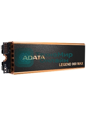Накопитель SSD ADATA LEGEND 960 MAX, 4Tb, M.2 2280, PCIe 4.0 x4, NVMe, R/W 7400/6800, с радиатором