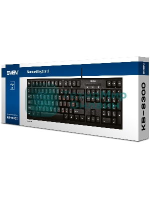 Клавиатура SVEN KB-S300 проводная, USB Type-A, чёрный