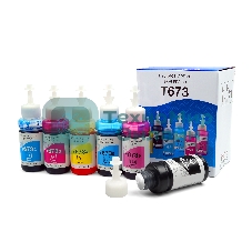 Чернила T673 для принтеров Epson L800, L805, L810, L8158, L850, L1800, комплект 6 цветов по 100 мл совместимые
