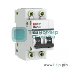 Выключатель автоматический EKF mcb4729-2-63C 2P 63А (C) 4,5кА ВА 47-29 Basic