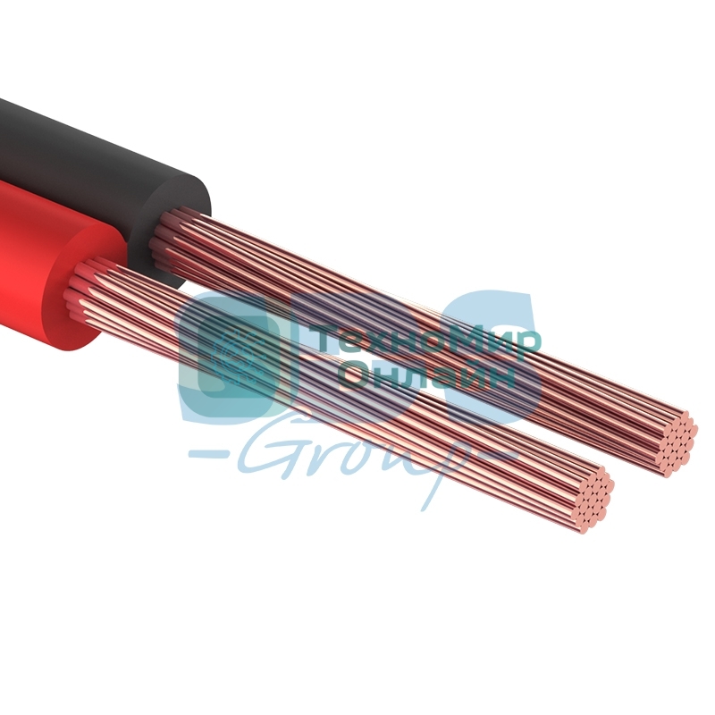 Кабель акустический Rexant 2х0,75 м м², красно-черный, мини-бухта 5 м