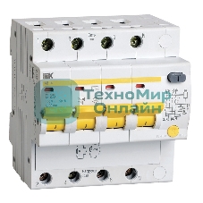 Выключатель автоматический дифференциального тока IEK MAD10-4-025-C-030 АД14 4Р 25А30мА IEK