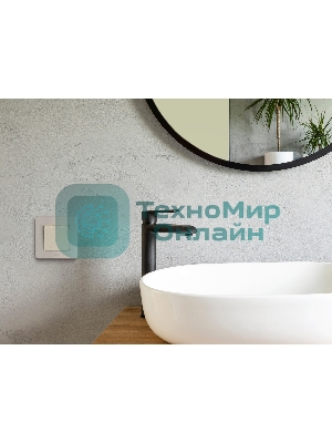 Розетка 2К+З IP44 с крышкой и шторками немецкий стандарт 16А 250 В слоновая кость