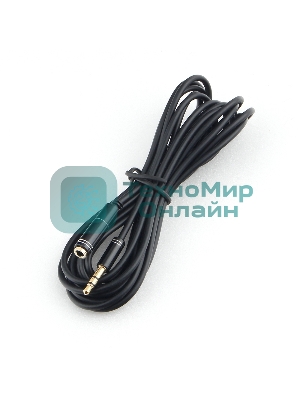 Кабель аудио удлинительный Cablexpert CCAB-02-35MF-3MB. 3.5 Jack (M)/3.5 Jack (F), черный, 3м, блистер