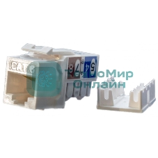 Вставка Keystone Jack Hyperline KJ9-8P8C-C6-90-WH RJ-45(8P8C), категория 6, белая