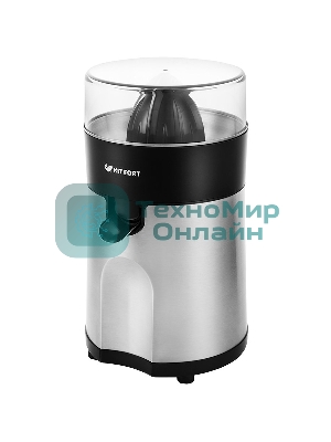 Соковыжималка Kitfort КТ-1113 стальной/чёрный, цитрусовая, 85 Вт, 600 мл, механическое