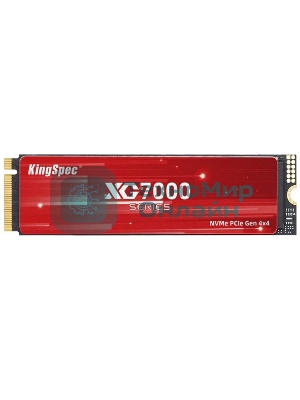 Накопитель SSD KingSpec XG7000, 1Tb, PCIe 4.0 x4, M.2 2280, NVMe, R/W 7400/6600